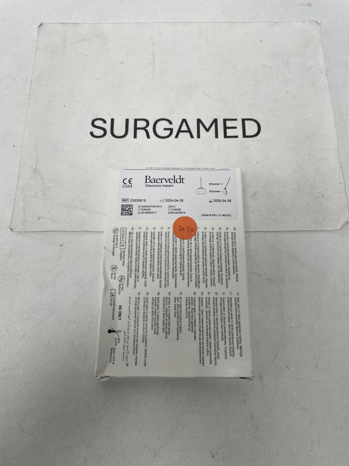 23030819 - JOHNSON & JOHNSON - Baerveldt Glaucoma Silicone Implant - BG103250, (BX/1)