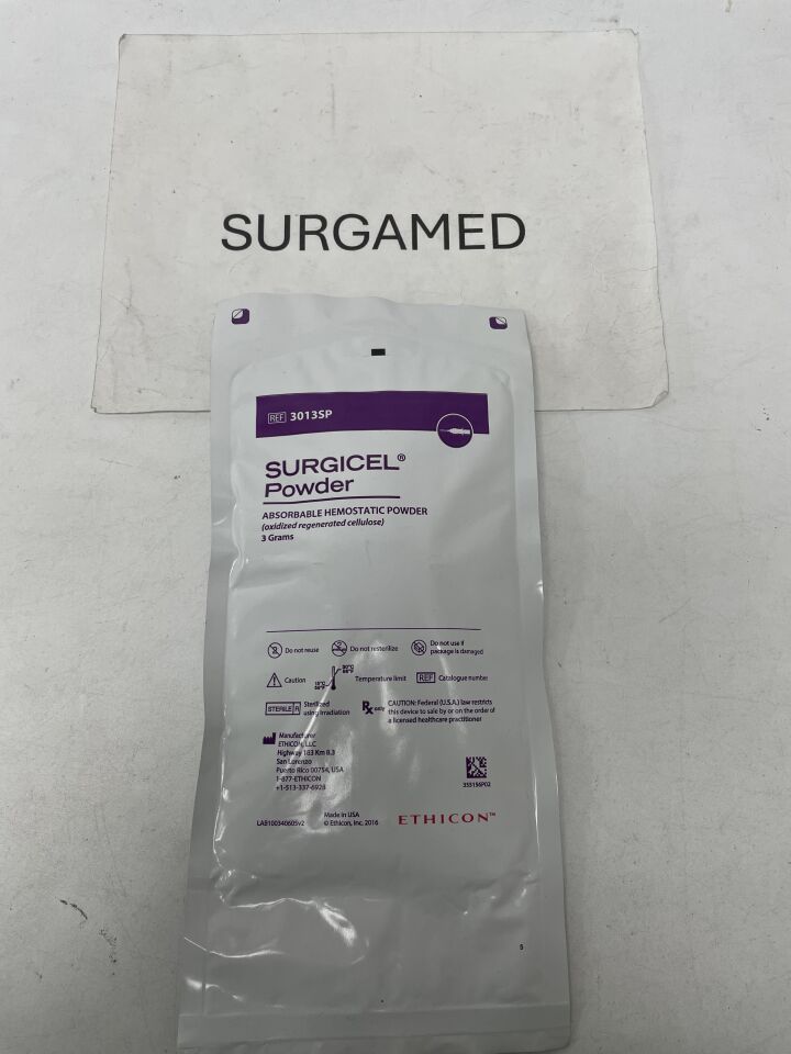 3013SP - ETHICON - Surgicel Powder Absorbable Hemostat, 3 g, (EA)