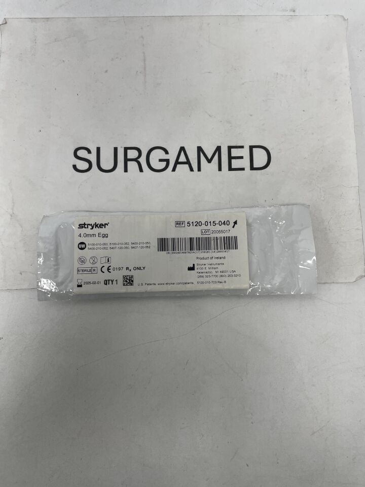 5120-015-040 - STRYKER - Egg Burr, 4 mm Head Diameter, (EA)