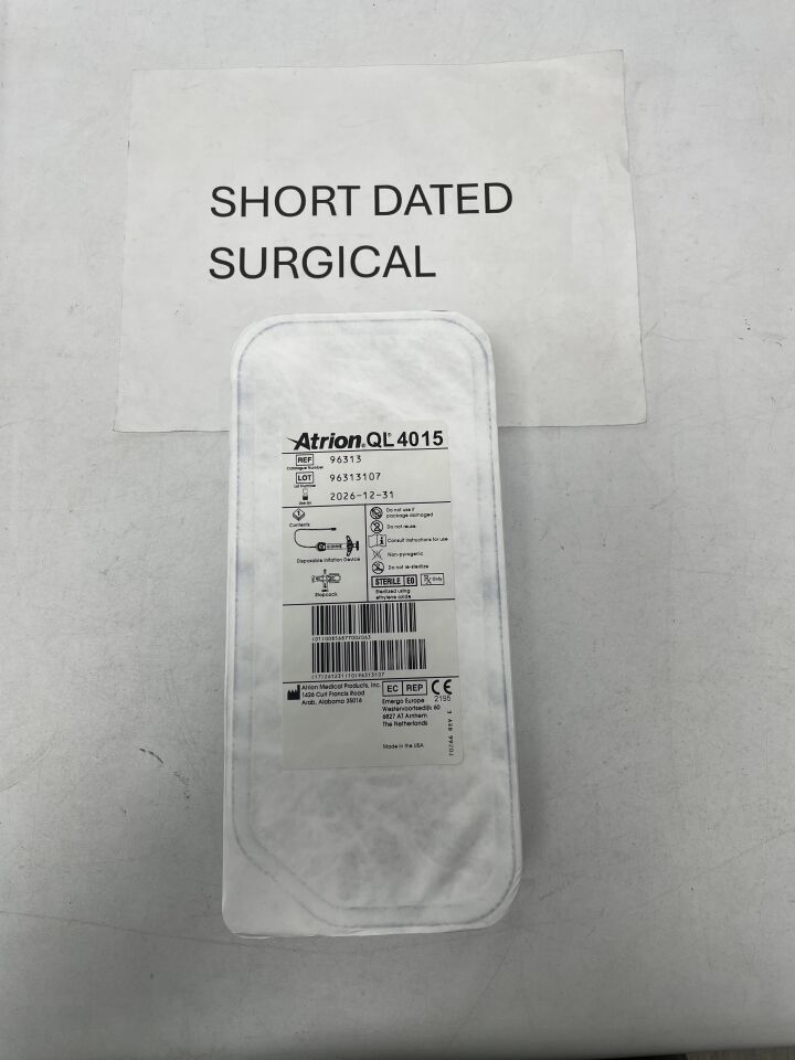 96313 - ATRION MEDICAL - QL4015 Inflation Device, Quick Latch 40CC, 15 Atm, (EA)