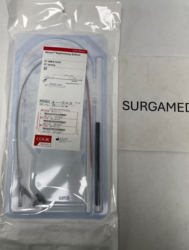G57616 - COOK - Nephrostomy Balloon Catheter - 24F PTFE Sheath - 8mm x 15cm, (EA)