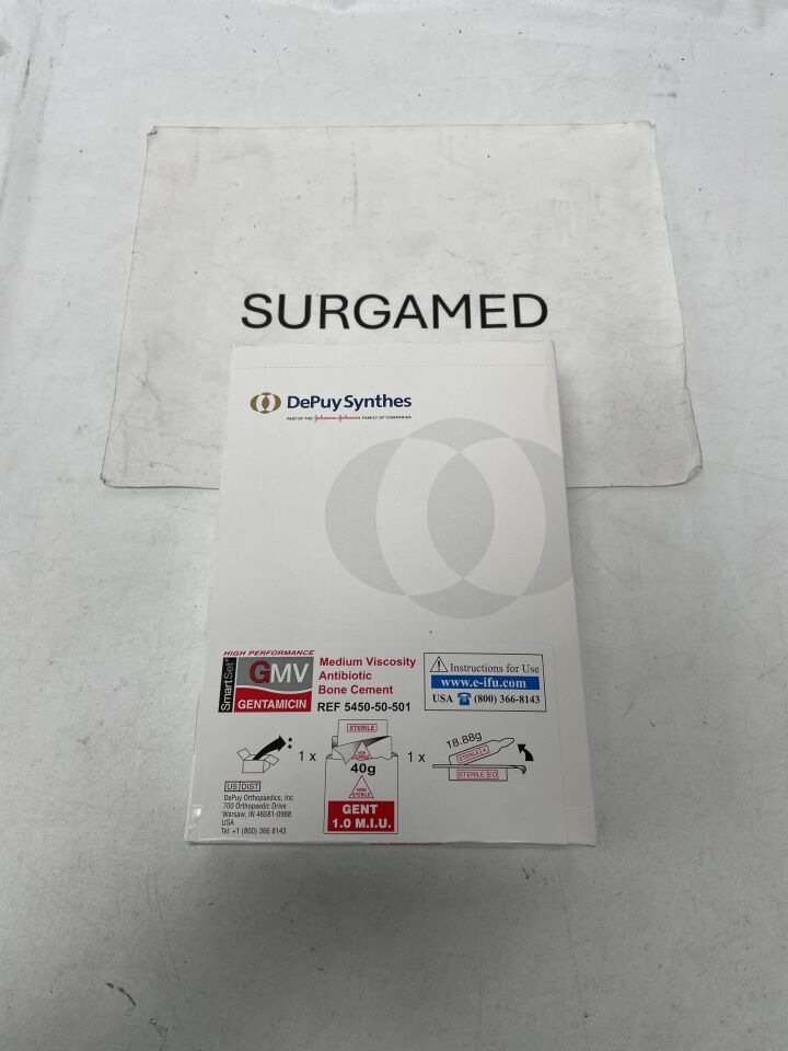 5450-50-501 - DEPUY - Smartset GMV Medium Viscosity Antibiotic Bone Cement, 40 g, (BX/1)