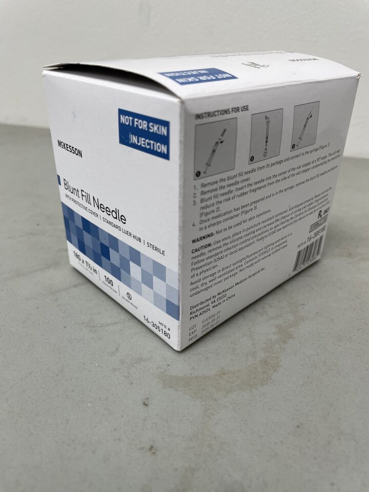 16-305180 - MCKESSON - Blunt Fill Needle, 18G (Open Box of 70pcs), (BX/70)