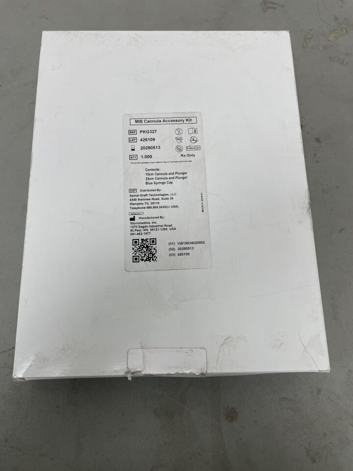PKG327 - MICROMEDICS - Nordson MIS Cannula Accessory Kit, (BX/1)