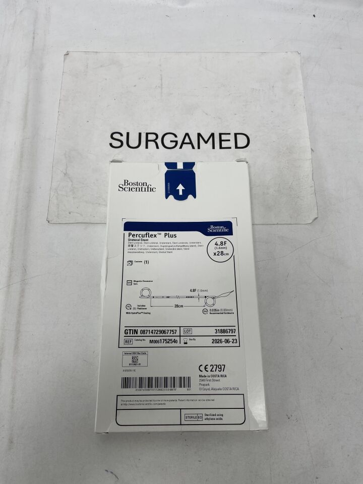 175254 - BOSTON SCIENTIFIC - Percuflex Plus Ureteral Stent - 4.8Fr x 28cm, (BX/1)