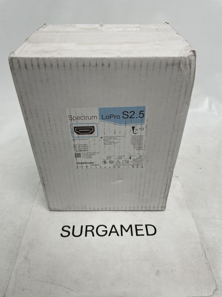 0270-0962 - VERATHON MEDICAL - GlideScope Spectrum Video Laryngoscope, Hyperangle LoPro S2.5, (BX/10)