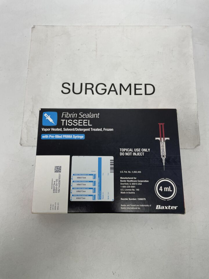 1506079 - BAXTER - Tisseel (Fibrin Sealant) 4ml w/Pre-Filled Prima Syringe (NOT FROZEN), (BX/1)