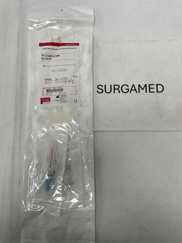 G05297 - COOK - Simple Pneumothorax Aspiration Accessory Set, 14 Fr x 30 cm Length Connecting Tube, (EA)