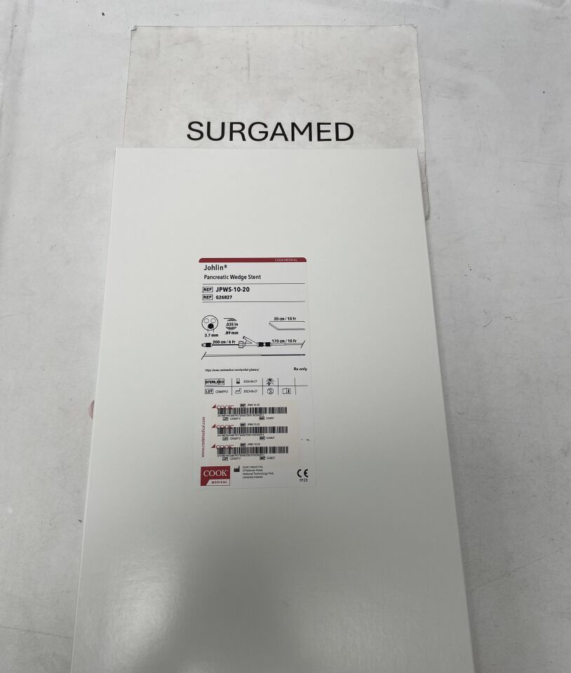 G26827 - COOK - Johlin Pancreatic Wedge Stent - 10F x 20cm, (BX/1)