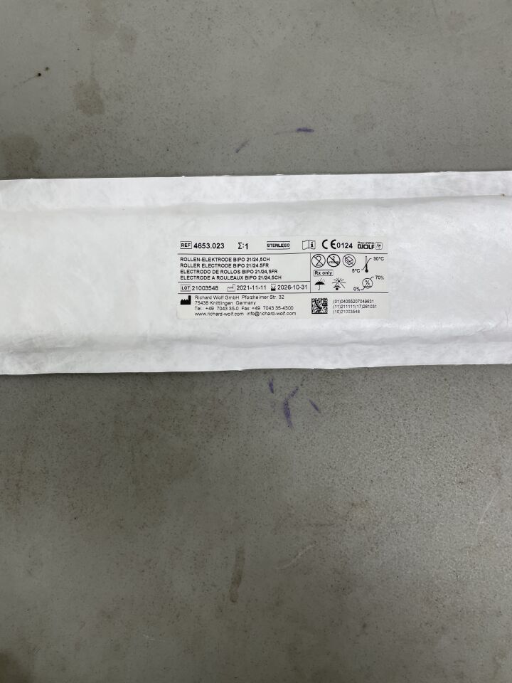 4653.023 - RICHARD WOLF - Bipolar Roller Electrode, 21/24.5 Fr Size, (EA)