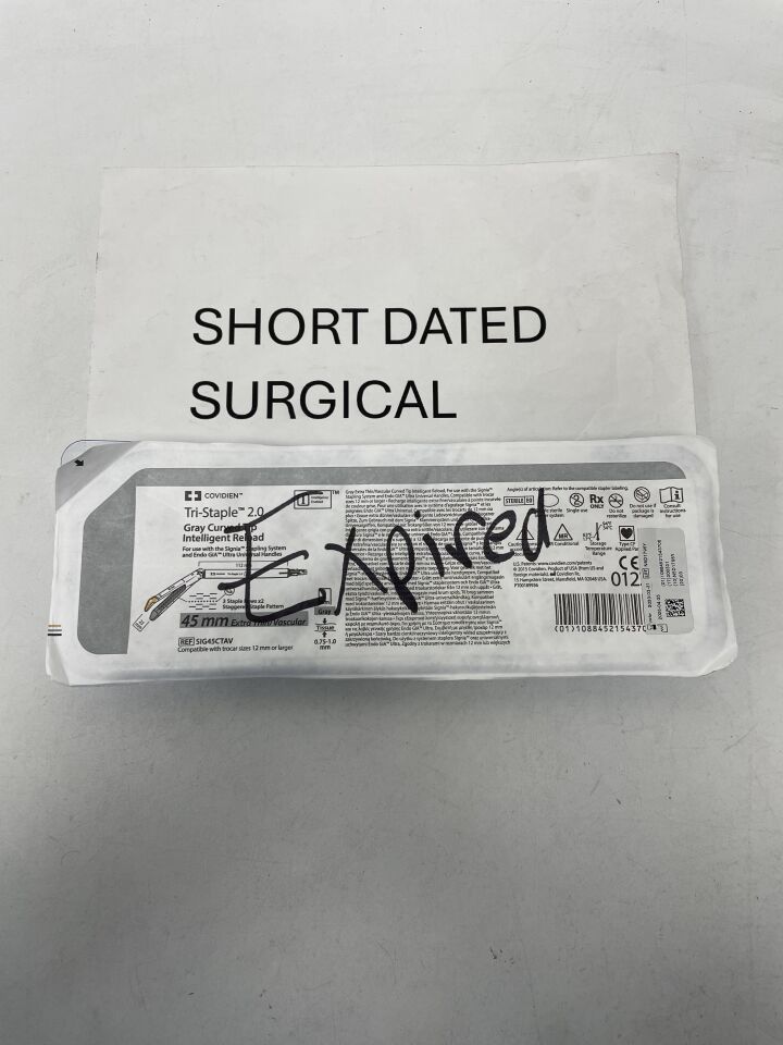 SIG45CTAV - COVIDIEN - Signia Tri-Staple 2.0 Curved Tip Reload, 45mm Extra Thin / Vascular (Mislabaled as Expired), (EA)