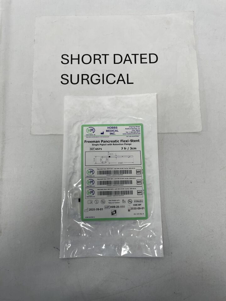 6571 - HOBBS MEDICAL - Pancreatic Stent Freeman Flexi-Stent, 7F x 3cm, (EA)