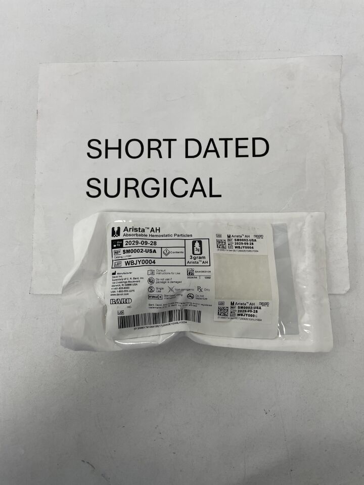 SM0002-USA - BARD - Arisita AH Absorbable Hemostat Particle, 3g, (EA)