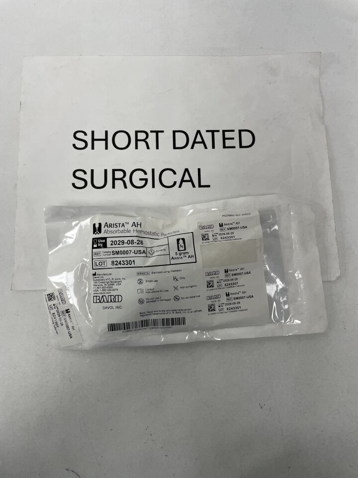 SM0007-USA - BARD - Arisita AH Absorbable Hemostat Particle, 5g, (EA)