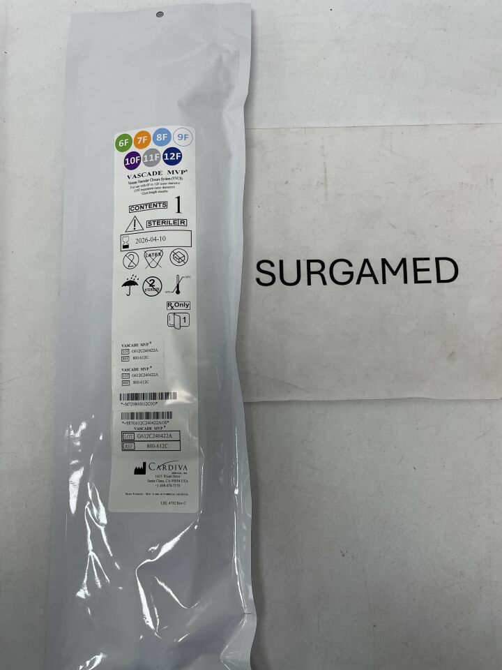 800-612C - CARDIVA - VASCADE MVP Venous Vascular Closure System (VVCS) - 6Fr, (EA)