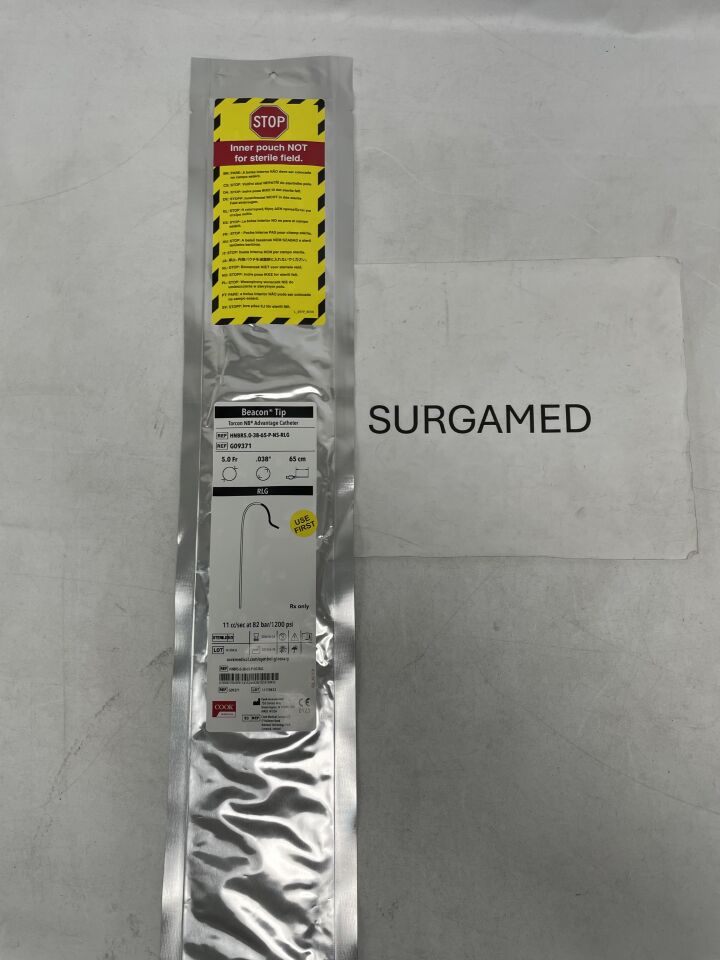 G09371 - COOK - Beacon Tip Torcon NB Advantage Catheter - RLG - 5Fr x .038" x 65cm (L), (EA)