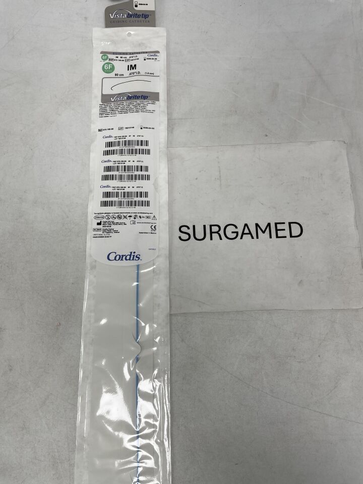 670-190-90 - CORDIS - Vista Brite Tip Guiding Catheter - IM - 6Fr x .070" x 90cm (L), (EA)