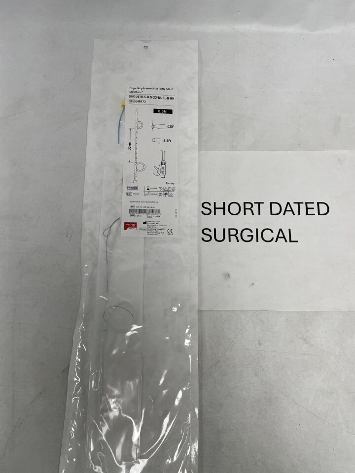 G48173 - COOK - Cope Nephroureterostomy Stent - Ultrathane - 8.5Fr x .038" x 22cm (L), (EA)