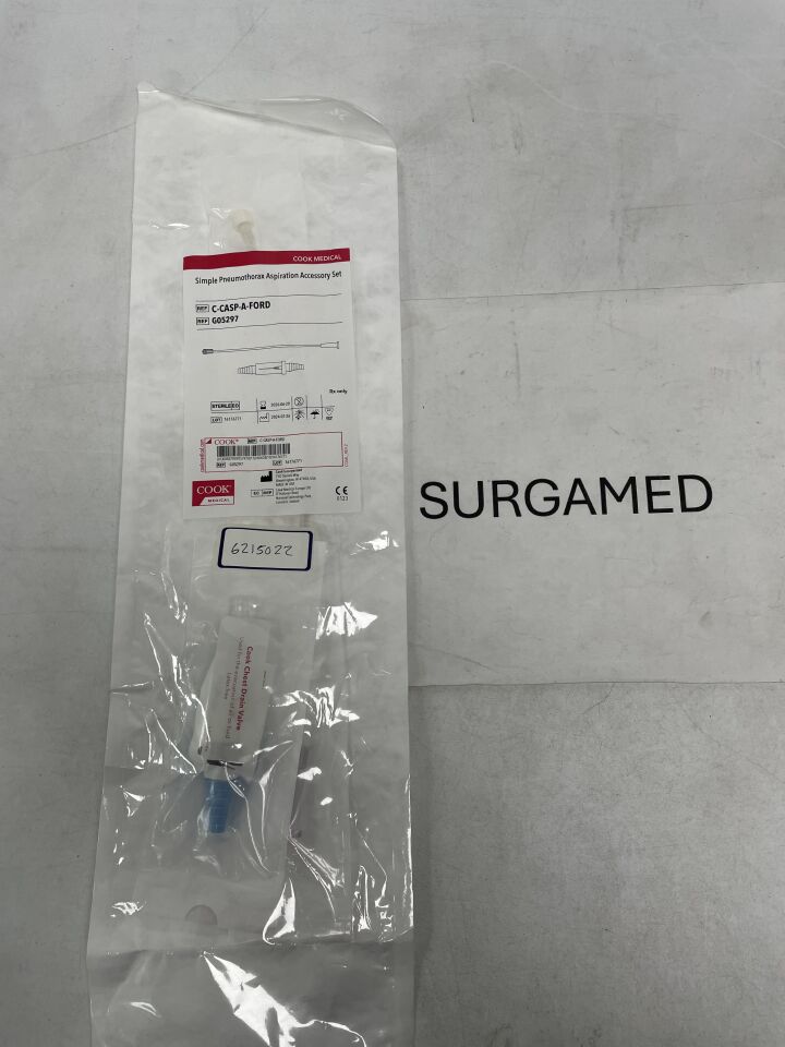 G05297 - COOK - Simple Pneumothorax Aspiration Accessory Set, 14 Fr x 30 cm Length Connecting Tube, (EA)