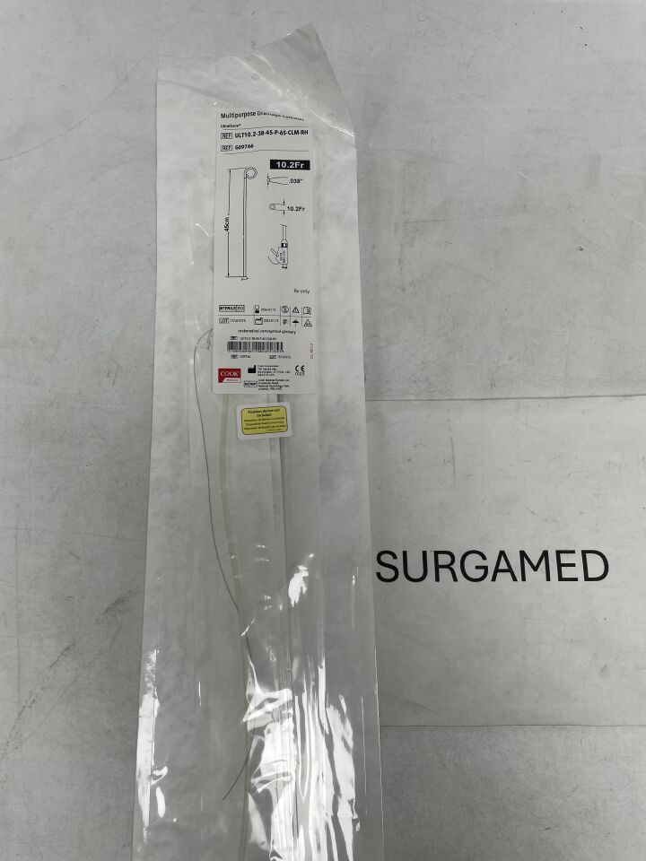G09766 - COOK - Multipurpose Drainage Catheter - Ultrathane - 10.2Fr x .038" x 45cm (L), (EA)