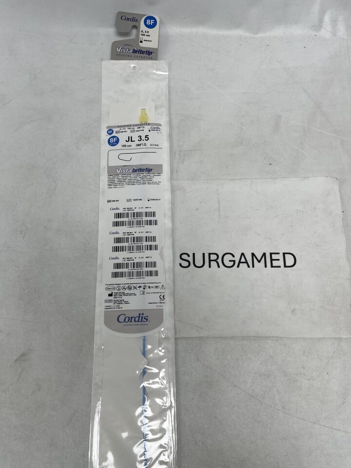 588-851 - CORDIS - Vista Brite Tip Guiding Catheter - L3.5 - 8Fr x .088" x 100cm (L), (EA)