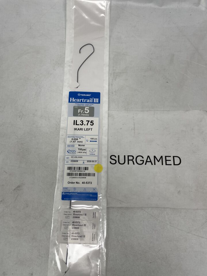 40-5372 - TERUMO - Heartrail III Guiding Catheter - IL3.75 - 5Fr x .058" x 100cm (L), (EA)