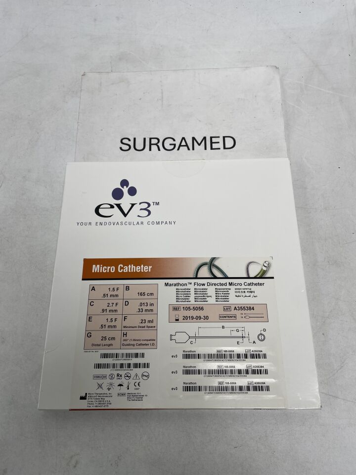 105-5056 - EV3 - Marathon Flow Directed Micro Catheter - 1.5Fr/2.7Fr x 165cm, (BX/1)