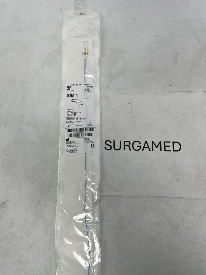 451-530H0 - CORDIS - Tempo 5 Angiographic Catheter - SIM 1 - 5Fr x .038" x 100cm (L), (EA)