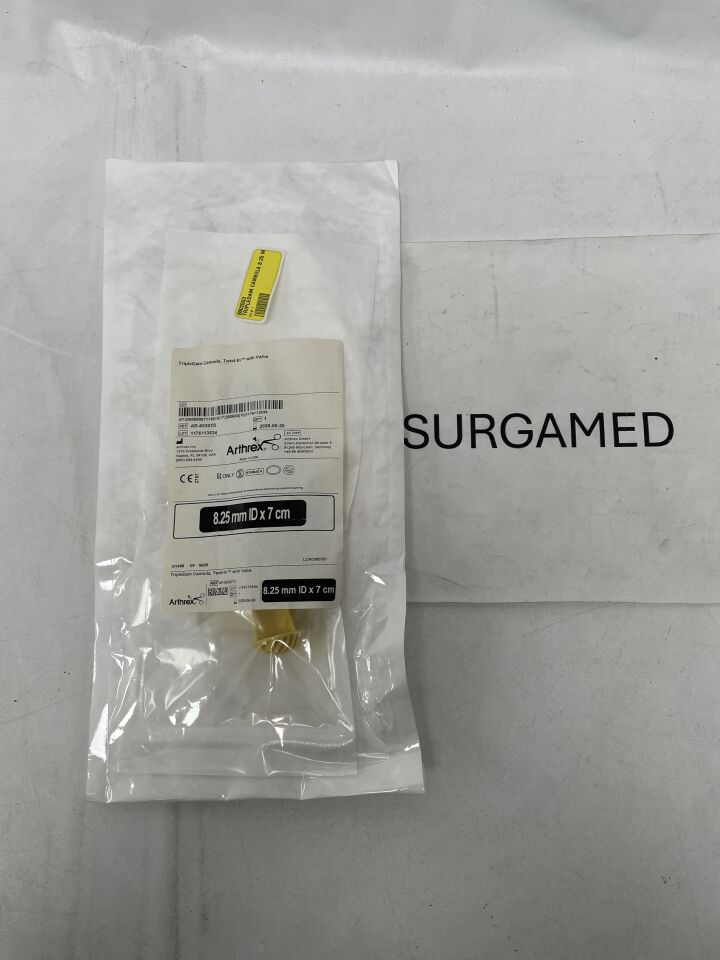 AR-6530TD - ARTHREX - TripleDam Cannula, Twist-In with Valve - 8.25mm x 7cm, (EA)