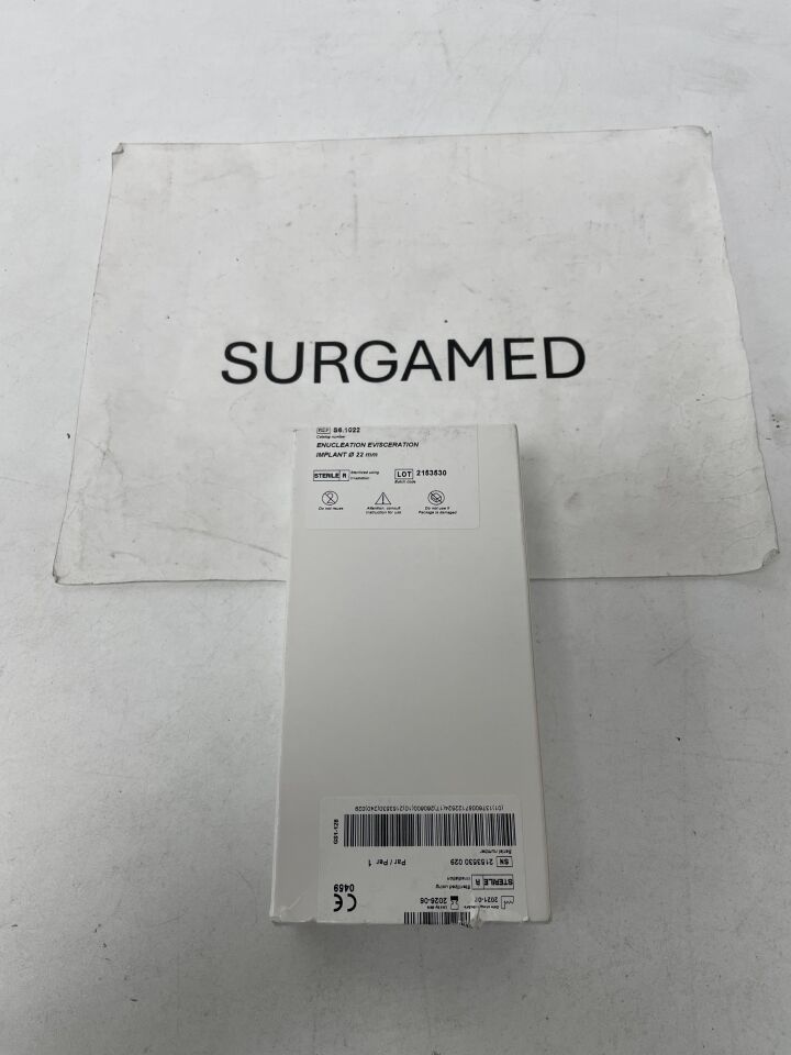 S6.1022 - FCI - Spherical Silicone Enucleation Evisceration Implant 22mm, (BX/1)