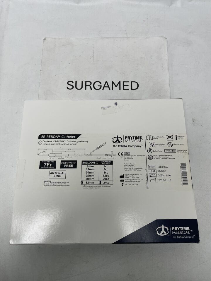 ER7232A - PRYTIME MEDICAL - ER-REBOA Catheter - 7F x 64cm, (BX/1)
