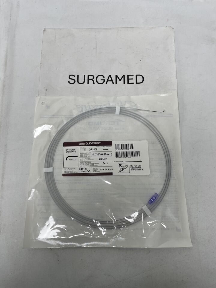 GR3509 - TERUMO - Radifocus Glidewire - Angled - .035" x 260cm x 3cm, (EA)