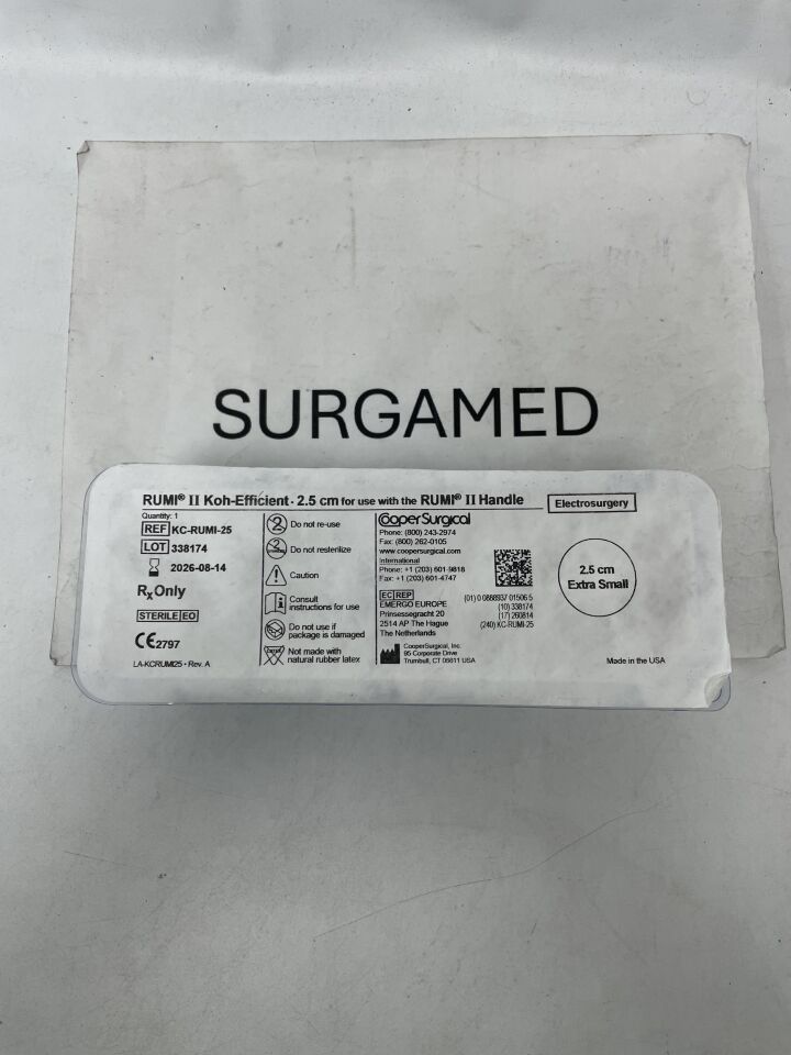 KC-RUMI-25 - COOPER SURGICAL - Rumi II/Koh-Efficient for Electrosurgery, 2.5cm, (EA)