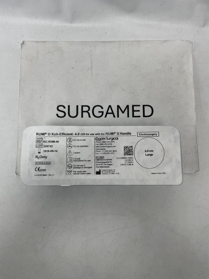 KC-RUMI-40 - COOPER SURGICAL - Rumi II/Koh-Efficient for Electrosurgery, 4.0cm, (EA)