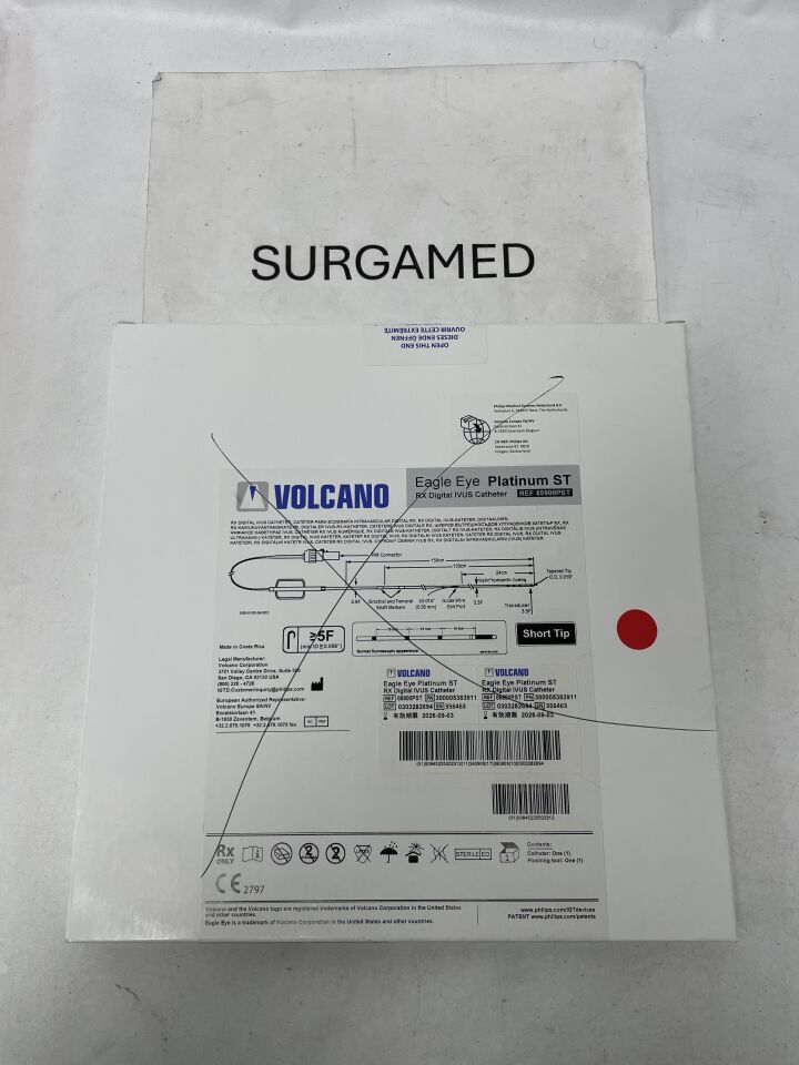 85900PST - VOLCANO - Eagle Eye Platinum ST RX Digital IVUS Catheter - Short Tip - 150cm x .014" x 5Fr, (BX/1)