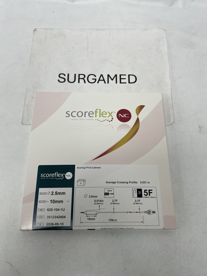 625-104-1U - ORBUSNEICH MEDICAL - ScoreFlex NC Scoring PTCA Catheter - 2.5mm x 10mm x 139cm, (BX/1)