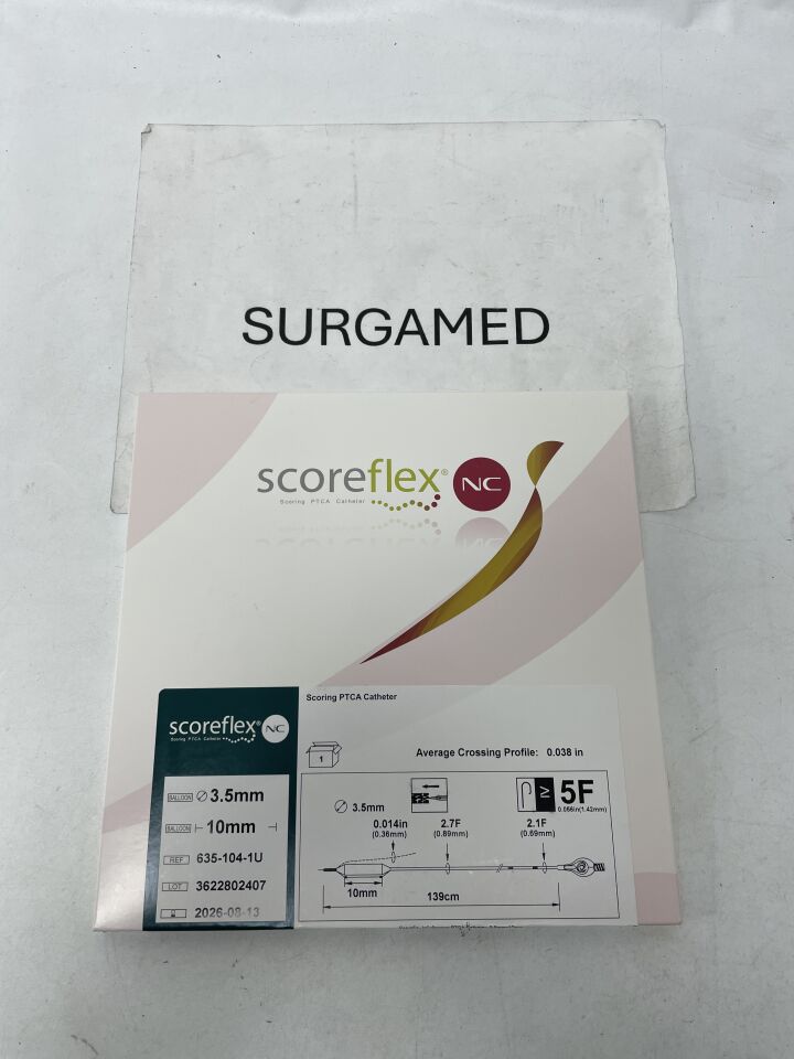 635-104-1U - ORBUSNEICH MEDICAL - ScoreFlex NC Scoring PTCA Catheter - 3.5mm x 10mm x 139cm, (BX/1)