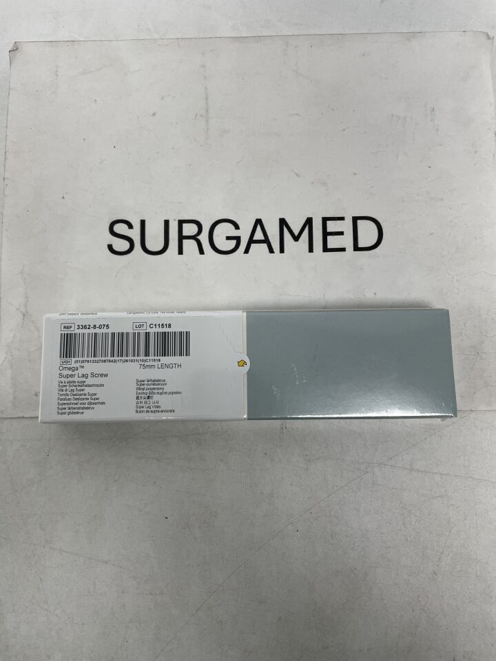 3362-8-075 - STRYKER - Omega Super Lag Screw, 75mm, (BX/1)
