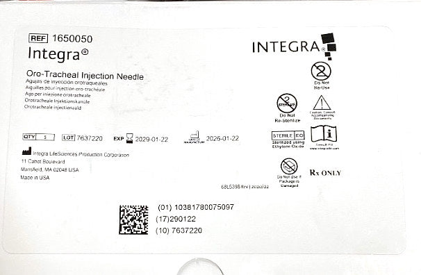 1650050 - INTEGRA - Oro-Tracheal Injection Needle, (BX/5)