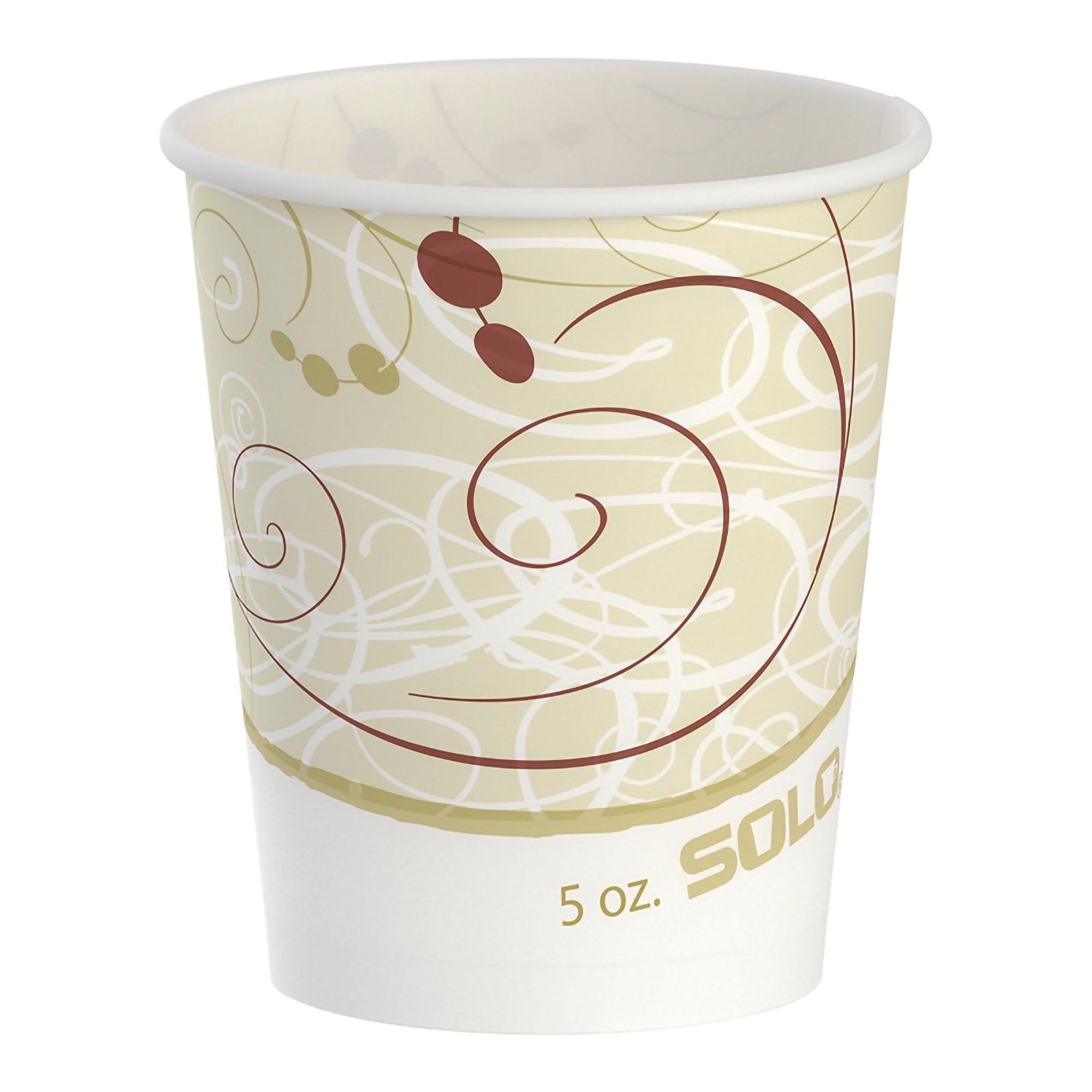 972514 - Solo - Solo 5 oz Wax Coated Paper Drinking Cup Symphony Print, R53-J8000, Case of 3000, (CS)