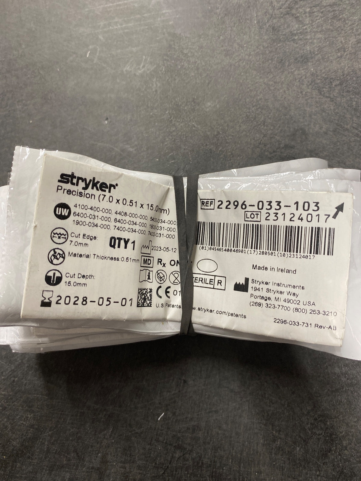 2296-033-103 - STRYKER - Precision (7.0 x 0.51 x 15.0mm), (EA/1)