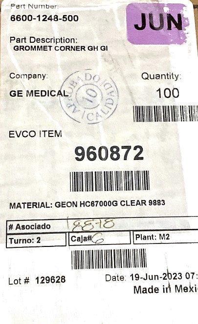 960872 - GE - Grommet corner gh, (BX/100)
