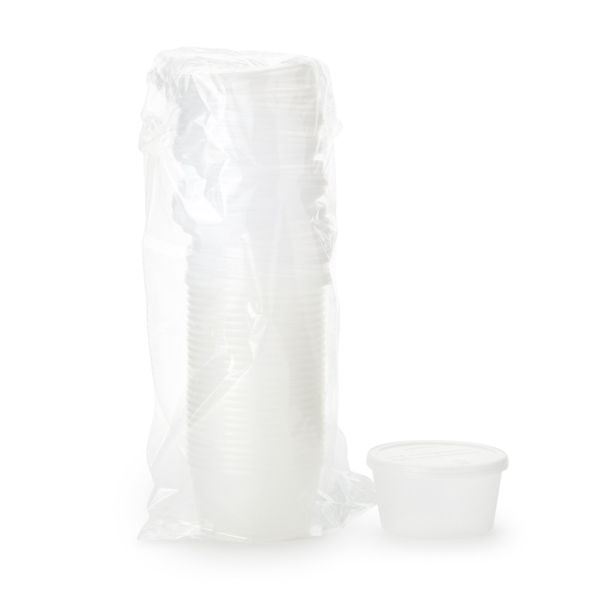 626309 - Dawn - Dawn Mist Denture Cup 8 oz. Clear Snap-On Lid Single Patient Use DCPC Case of 250, (CS)
