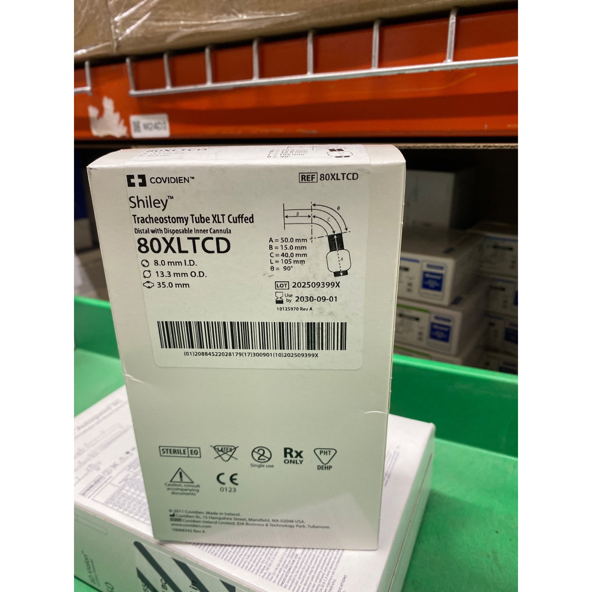 80XLTCD - COVIDIEN - Tracheostomy Tube XLT Cuffed,Distal with Disposable Inner Cannula, (BX/1)