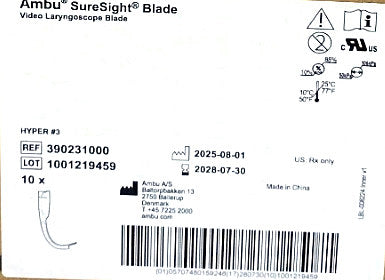 390231000 - AMBU - Video Laryngoscope Blade, (BX/10)