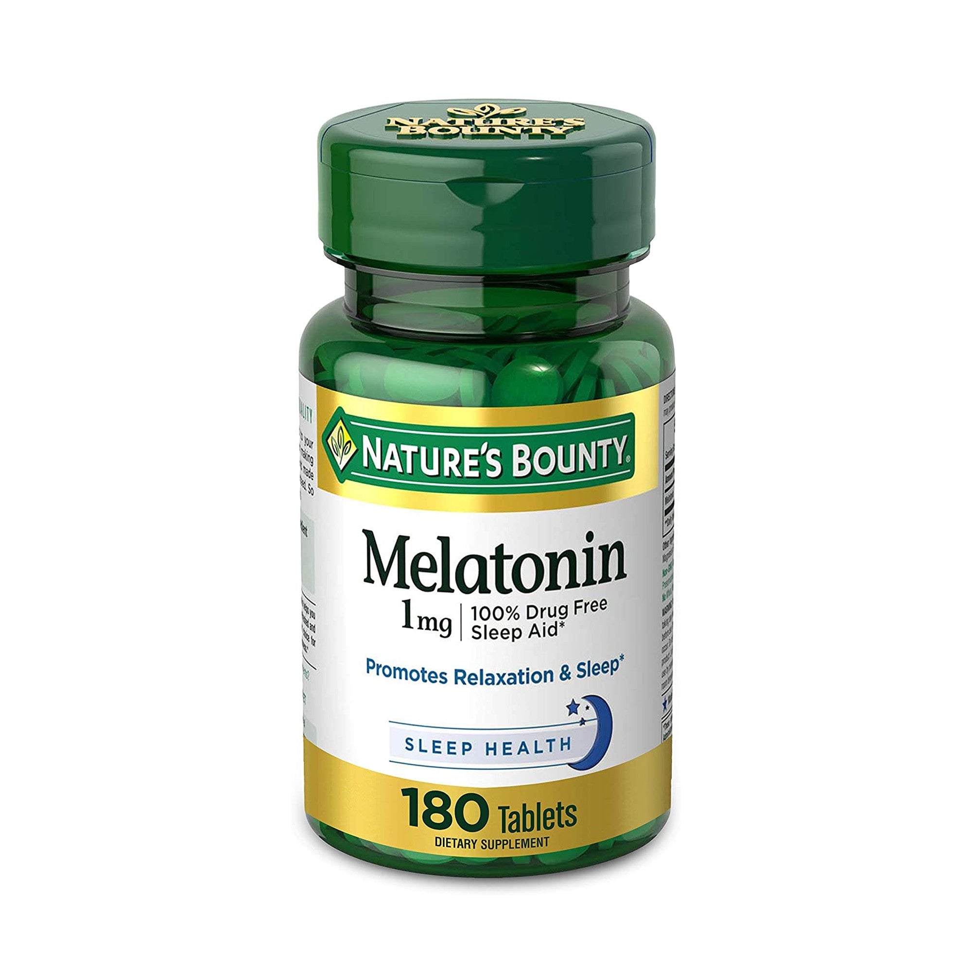 661252 - Nature's - Natural Sleep Aid Nature's Bounty 180 Tablet 1 mg Strength Bottle of 1, (BT)