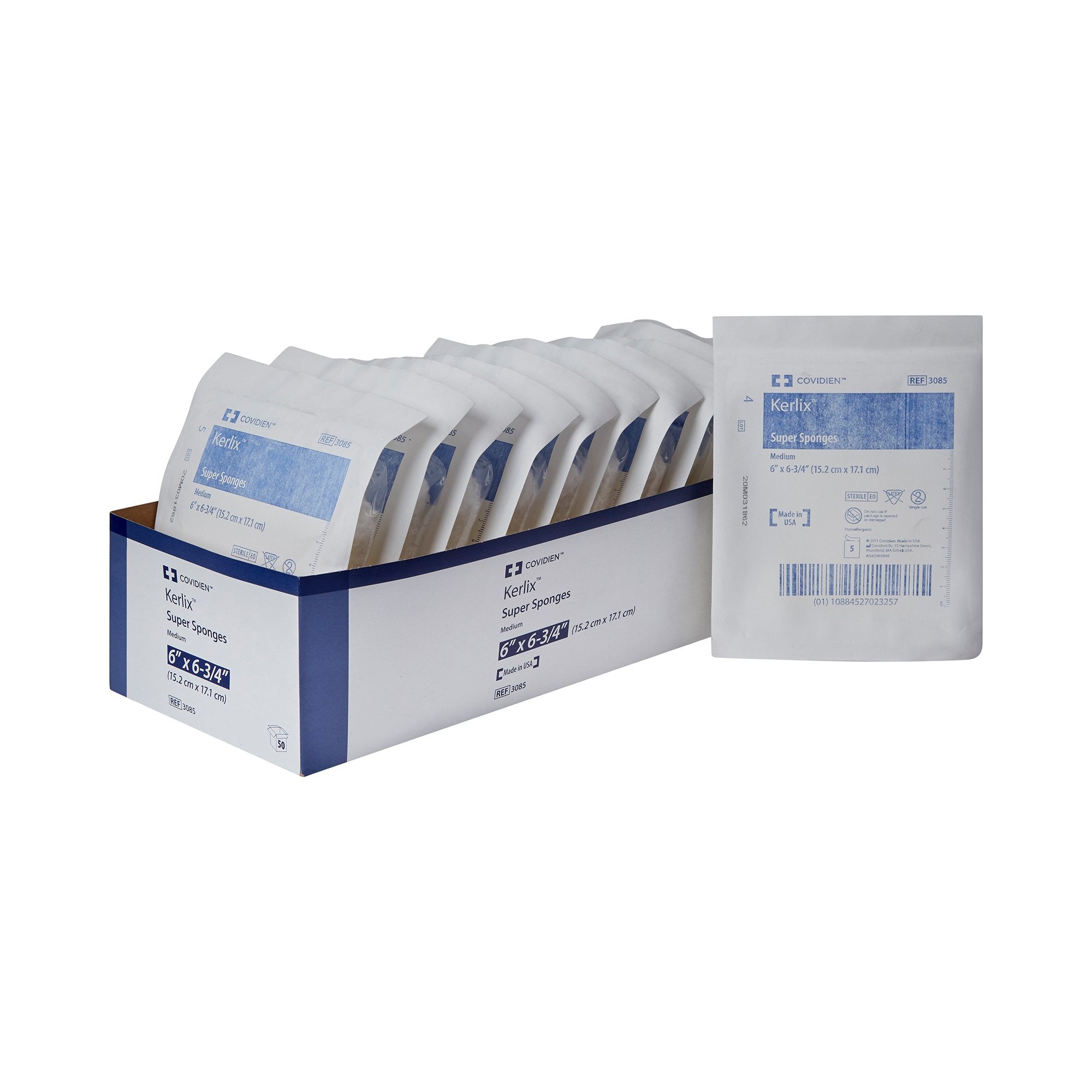 401582 - Kerlix - Kerlix Fluff Dressing 6 X 6-3/4 Inch 12-Ply Sterile 5 per Pouch, 3085-, Pack of 1, (PK)