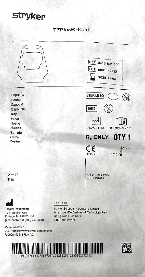 0416-801-200 - STRYKER - Hood, (EA/1)