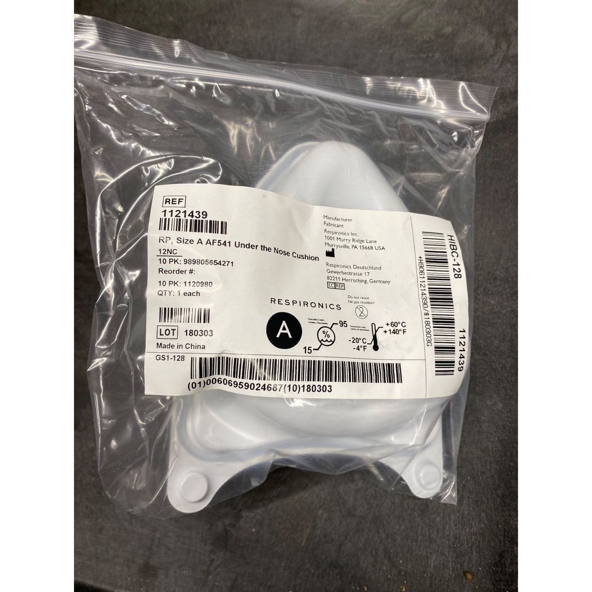 1121439 - RESPIRONICS - AF541 Under Nose Cushion, SIZE A, RP, (EA/1)