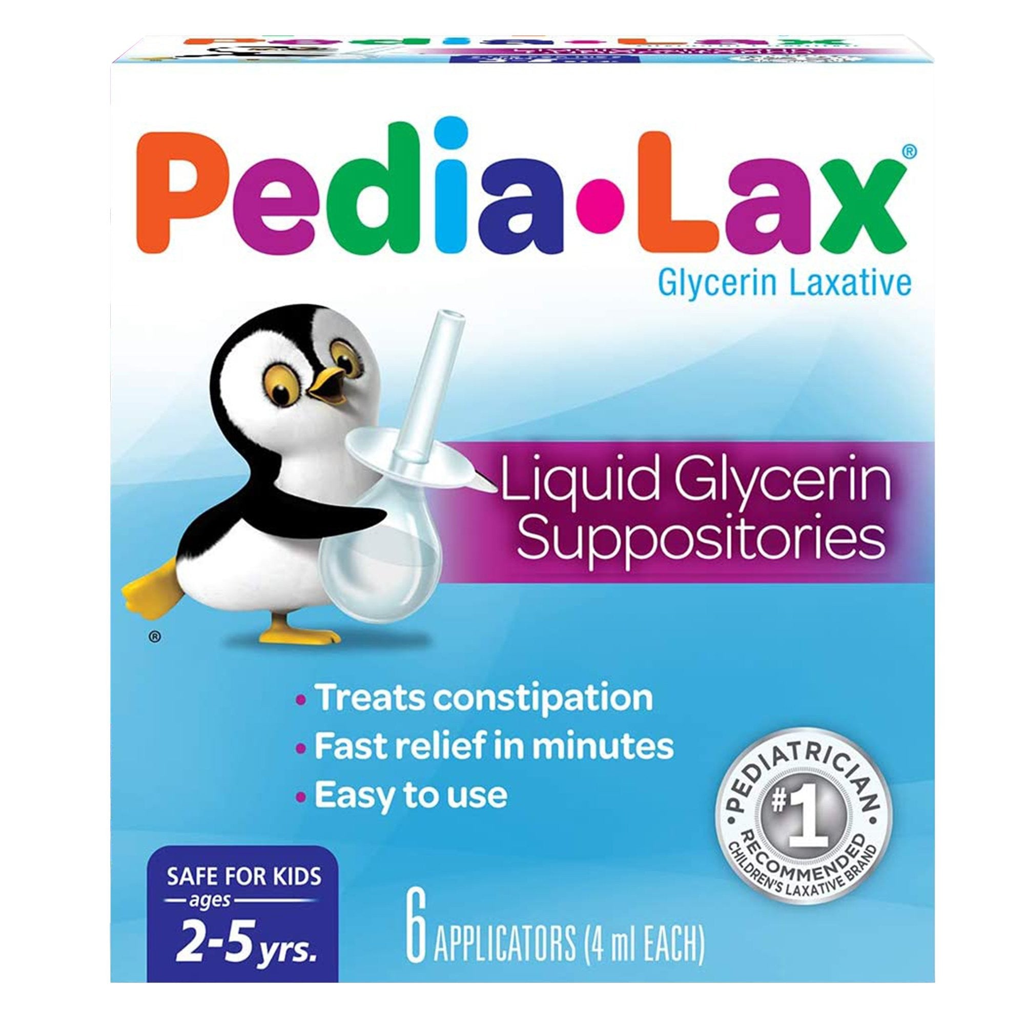730079 - Pedia - Laxative Pedia-Lax Suppository 6 2.8 Gram Strength Glycerin Box of 6, (BX)
